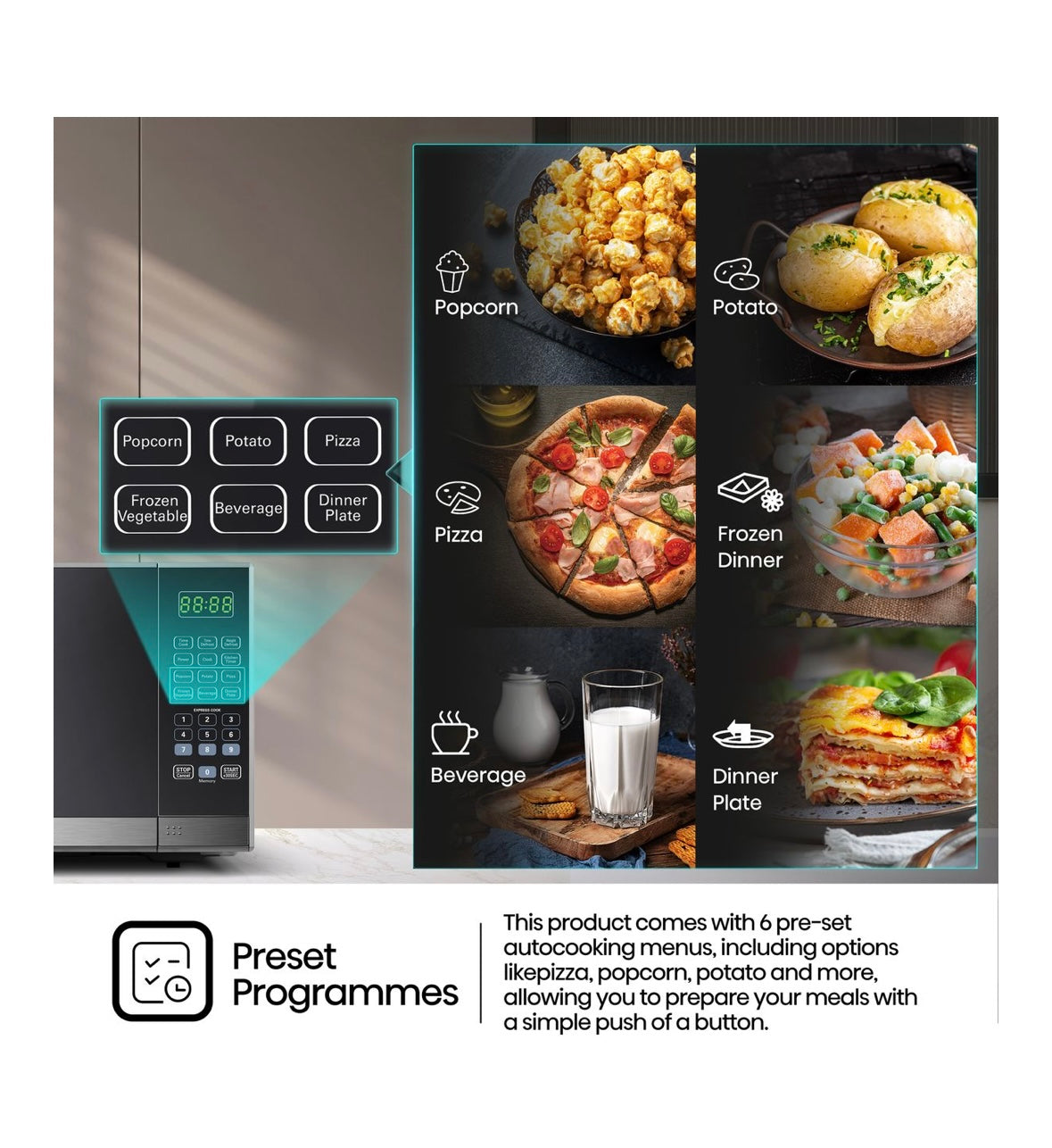 Hisense - 36 Litre Microwave Oven - Mirror Silver