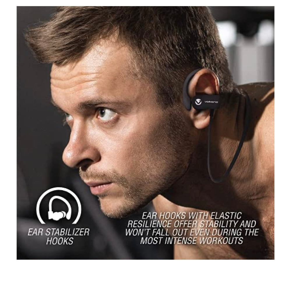 Volkano Race Series Bluetooth Sport Earhook Earphone, Black
