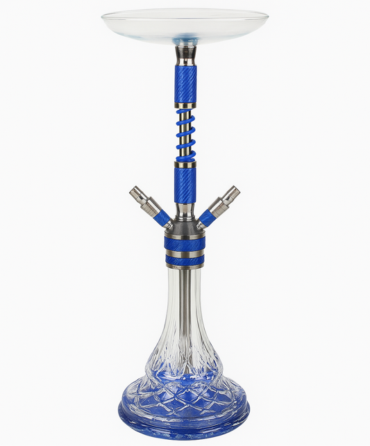 XOX Crystal Hookah - 2 Pipe Blue