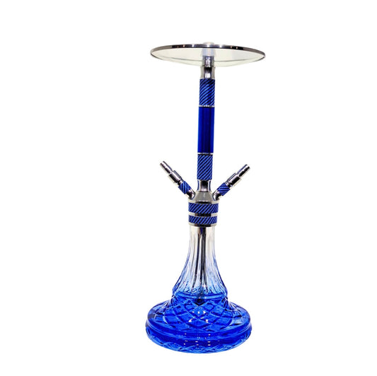 XOX Crystal Hookah - 2 Pipe Blue